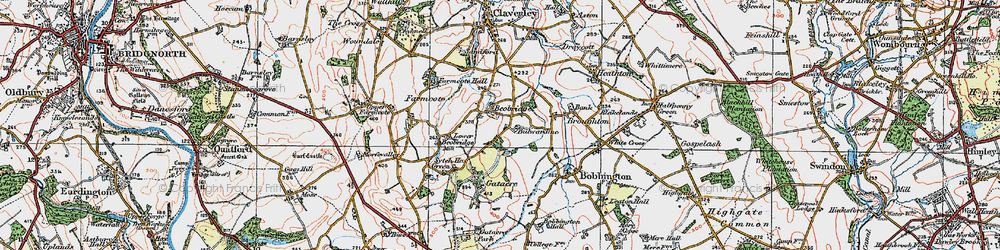 Old map of Beobridge in 1921