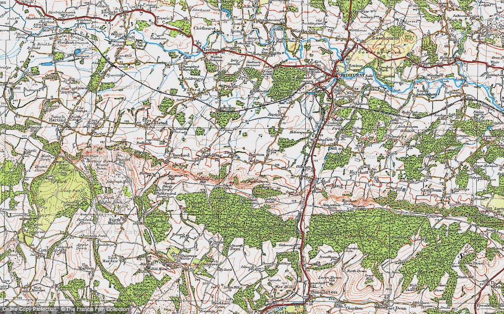 Old Map of Bepton, 1919 in 1919