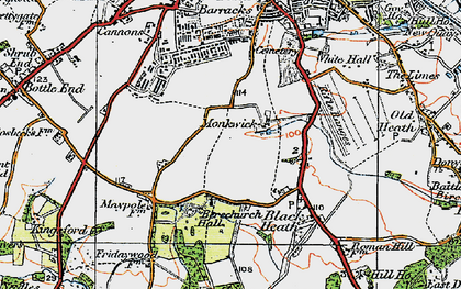 Old map of Berechurch in 1921