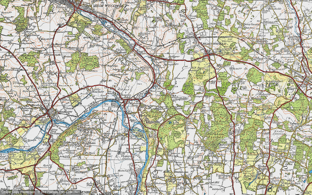 Old Map of Berghers Hill, 1920 in 1920