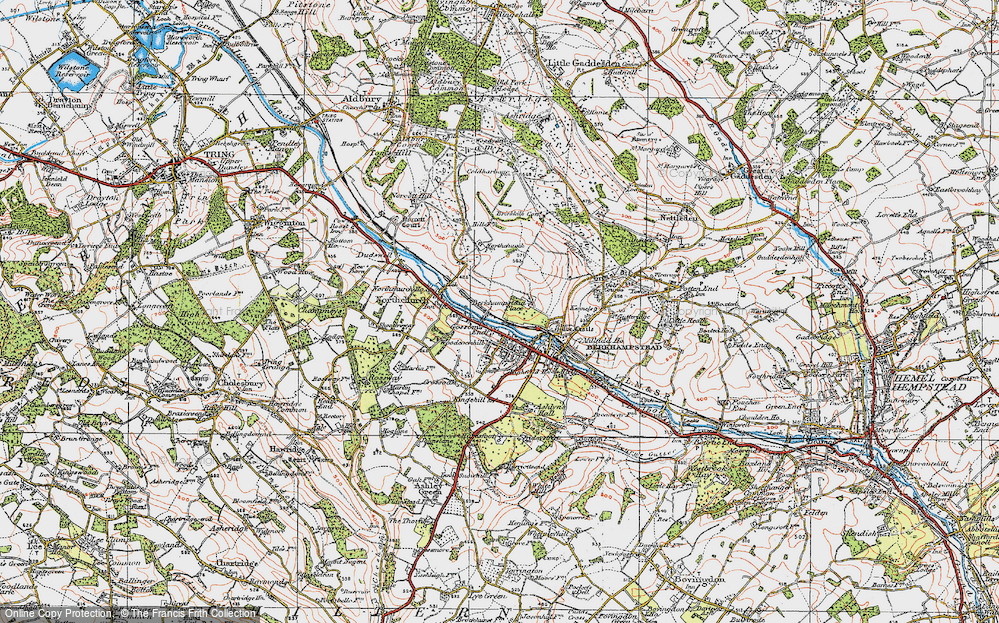 Old Map of Berkhamsted, 1920 in 1920