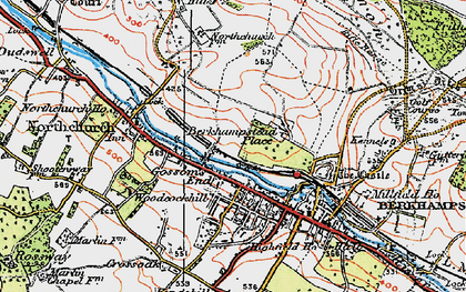 Old map of Berkhamsted in 1920