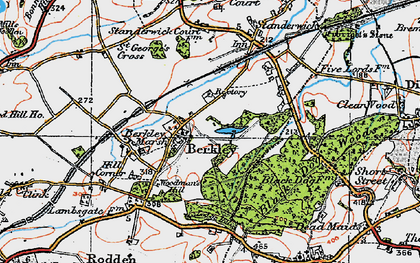 Old map of Berkley in 1919
