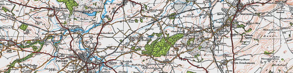 Old map of Berkley in 1919