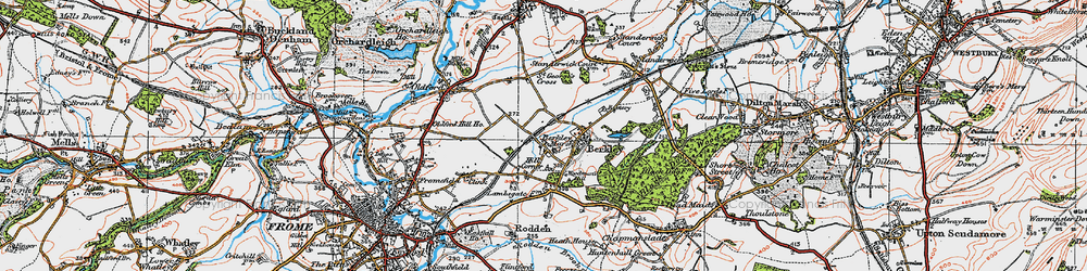 Old map of Berkley Marsh in 1919