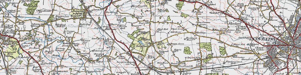 Old map of Berkswell in 1921