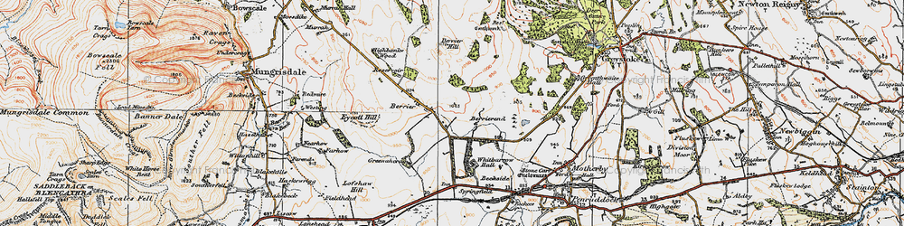 Old map of Berrier Hill in 1925