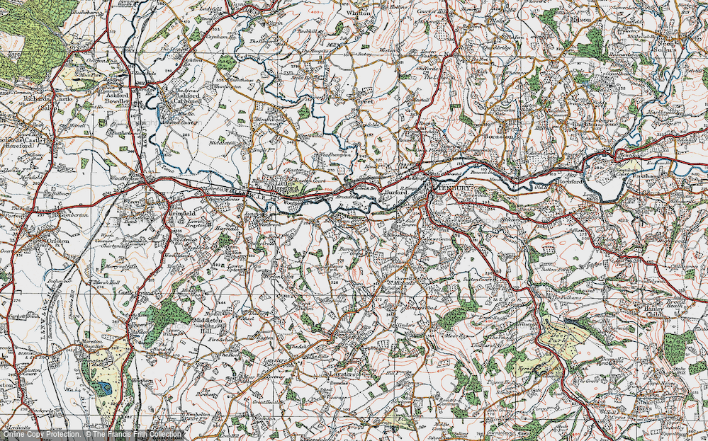 Old Map of Berrington, 1920 in 1920