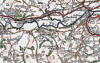 Old map of Berrington in 1920