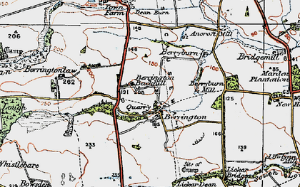 Old map of Berrington Backhill in 1926