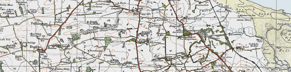 Old map of Berrington in 1926