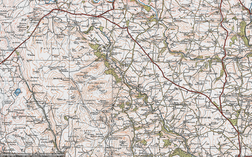 Old Map of Berriowbridge, 1919 in 1919
