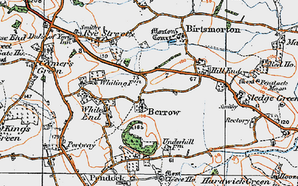 Old map of Berrow in 1920