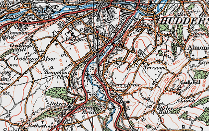 Old map of Berry Brow in 1925
