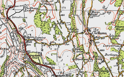 Old map of Berry's Green in 1920