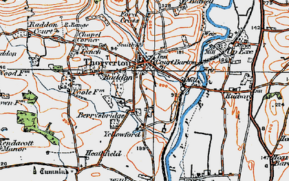 Old map of Berrysbridge in 1919