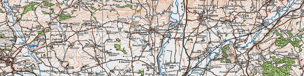 Old map of Berrysbridge in 1919