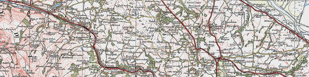 Old map of Berth-ddu in 1924