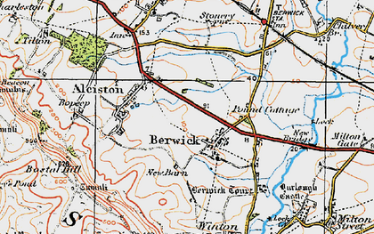 Old map of Berwick in 1920