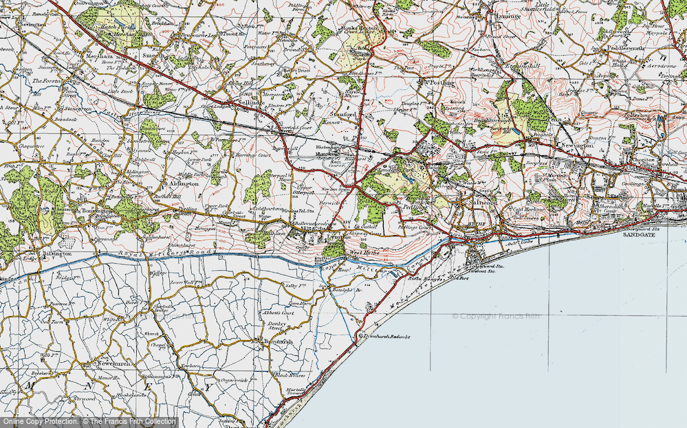 Old Map of Berwick, 1920 in 1920