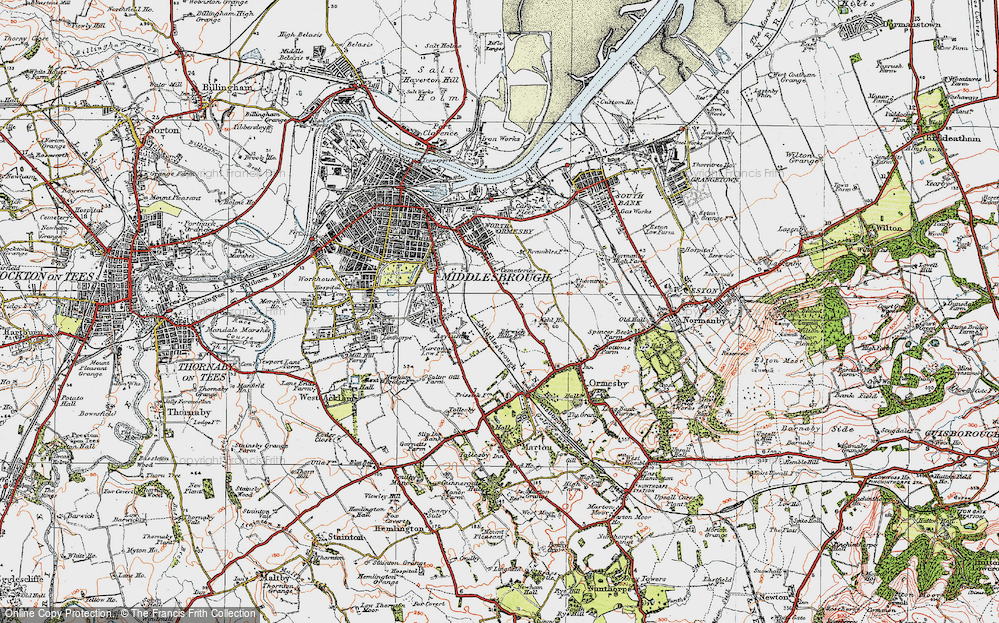 Old Map of Berwick Hills, 1925 in 1925