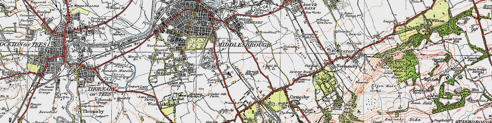 Old map of Berwick Hills in 1925