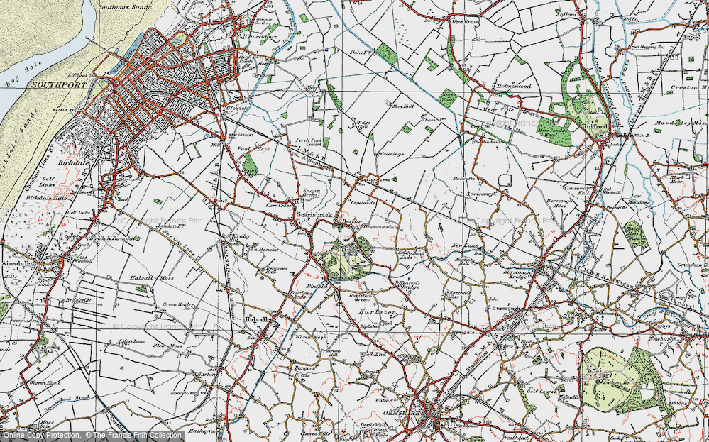 Old Map of Bescar, 1923 in 1923