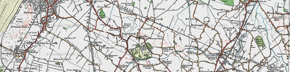 Old map of Bescar Lane Sta in 1923