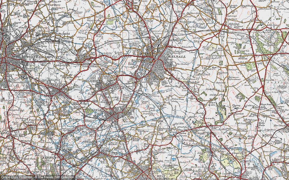 Old Map of Bescot, 1921 in 1921