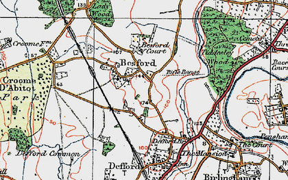 Old map of Besford in 1919