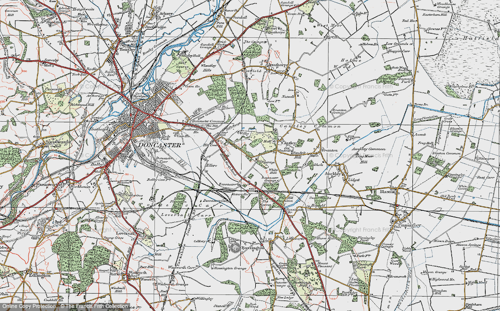 Old Map of Bessacarr, 1923 in 1923