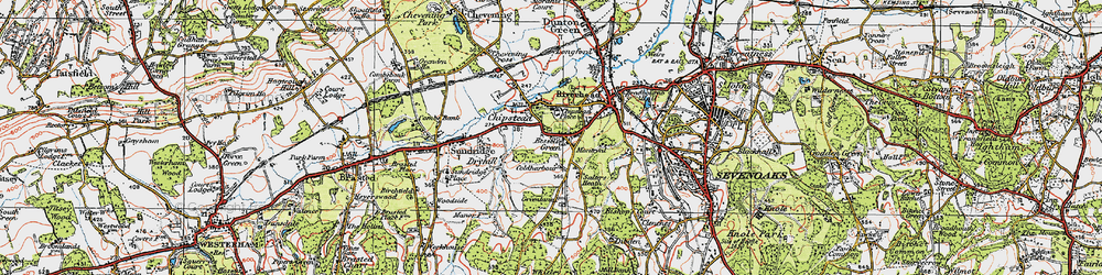 Old map of Bessels Green in 1920