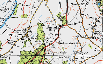 Old map of Bessels Leigh in 1919