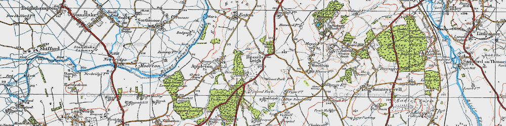 Old map of Bessels Leigh (Sch) in 1919