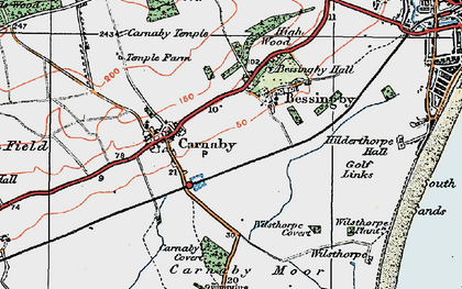 Old map of Bessingby in 1924