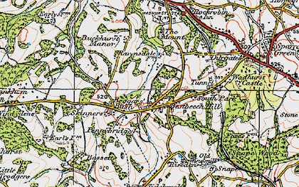 Old map of Buckhurst Place in 1920