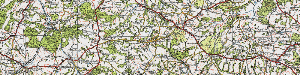 Old map of Buckhurst Place in 1920