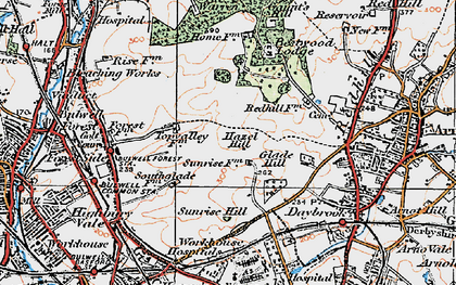 Old map of Bestwood in 1921