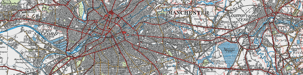 Old map of Beswick in 1924