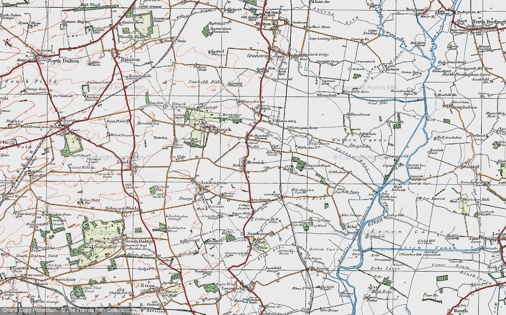 Old Map of Beswick, 1924 in 1924