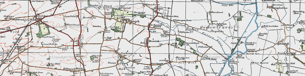 Old map of Beswick in 1924
