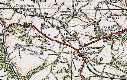 Old map of Bonyalva in 1919