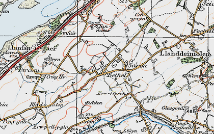 Old map of Bethel in 1922