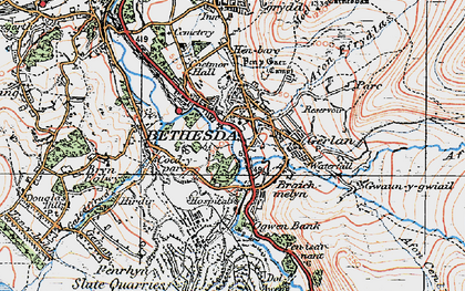 Old map of Bethesda in 1922