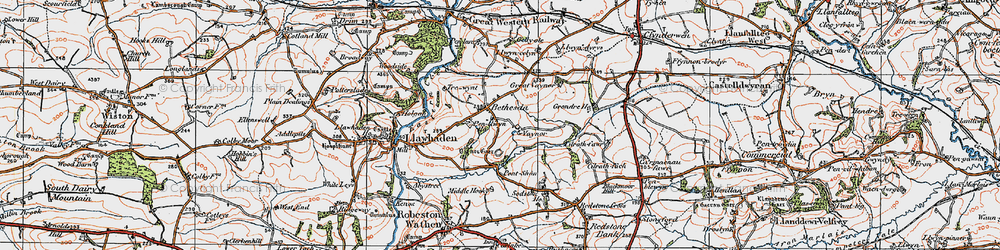 Old map of Bethesda in 1922