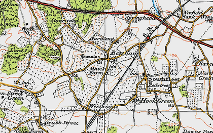 Old map of Betsham in 1920