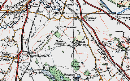Old map of Betton Alkmere in 1921