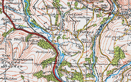 Old map of Bettws in 1922