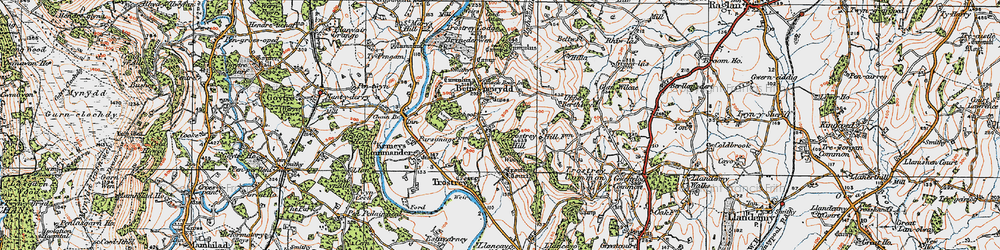 Old map of Trostrey Hill in 1919