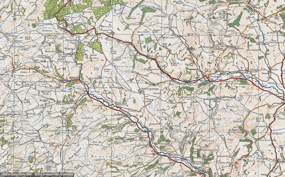 Old Map of Bettws-y-crwyn, 1920 in 1920